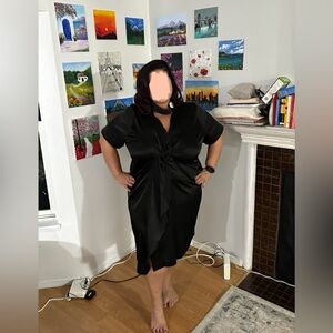 Soncy Button Neck Midi Dress SZ 4X